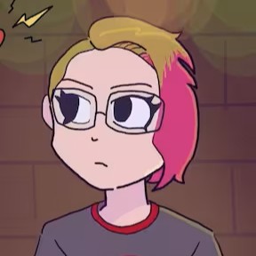 Illustration of Kayden Starr in a cartoon,comic style.